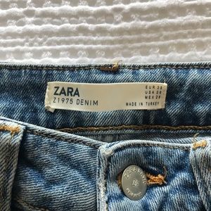 Zara Z1975 high rise jeans denim size 6